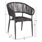 ΠΟΛΥΘΡΟΝΑ ΑΛΟΥΜΙΝΙΟΥ EULO HM5783 21 ΓΚΡΙ-ΤWISTED RATTAN ΓΚΡΙ 57x63x77Υεκ c552273