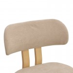Καρέκλα Genoa pakoworld sonoma rubberwood και μπεζ ύφασμα 50x43x82εκ SET 2τμχ c552425
