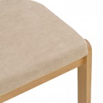Καρέκλα Genoa pakoworld sonoma rubberwood και μπεζ ύφασμα 50x43x82εκ SET 2τμχ c552425
