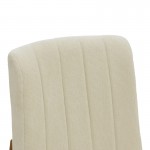 Σκαμπό μπαρ Dalby pakoworld καρυδί rubberwood και εκρού ύφασμα 50x45x102 5εκ SET 2τμχ c552428
