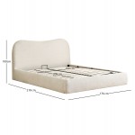 ΚΡΕΒΑΤΙ ROYA HM734 03 ΜΠΕΖ ΜΠΟΥΚΛΕ ΥΦΑΣΜΑ ΑΠΟΘ ΧΩΡΟΣ-- ΓΙΑ ΣΤΡΩΜΑ 160x200εκ c552508