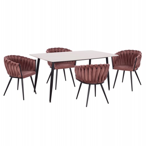 ΣΕΤ ΤΡΑΠΕΖΑΡΙΑΣ 5ΤΜΧ RAVEN HM12117 01 ΚΕΡΑΜΙΚΟ TOP ΛΕΥΚΟ ΜΑΡΜΑΡΟ--ΣΑΠΙΟ ΜΗΛΟ ΒΕΛΟΥΔΟ c552597