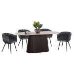 ΣΕΤ ΤΡΑΠΕΖΑΡΙΑΣ 5ΤΜΧ CATER HM12118 01 ΚΕΡΑΜΙΚΟ TOP ΟΒΑΛ--ΓΚΡΙ ΒΕΛΟΥΔΟ c552598