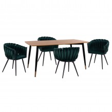 ΣΕΤ ΤΡΑΠΕΖΑΡΙΑΣ 5ΤΜΧ JOLIE HM12123 01 MDF TOP ΣΕ ΦΥΣΙΚΟ--ΚΥΠΑΡΙΣΣΙ ΒΕΛΟΥΔΟ c552673