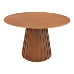 Τραπέζι Franzel pakoworld mdf καρυδί Φ120x75εκ c552839