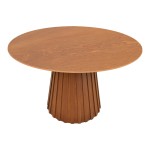 Τραπέζι Franzel pakoworld mdf καρυδί Φ120x75εκ c552839