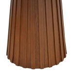 Τραπέζι Franzel pakoworld sintered stone σε όψη τραβερτίνας-mdf καρυδί Φ120x75εκ c552843