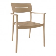 Πολυθρόνα Pilma pakoworld cappuccino PP 57x54x82εκ c553234