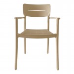 Πολυθρόνα Pilma pakoworld cappuccino PP 57x54x82εκ c553234