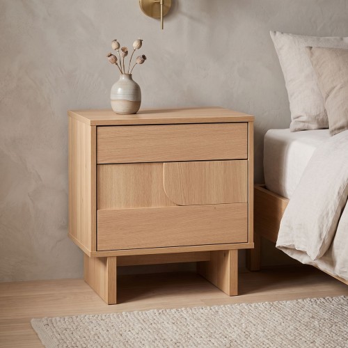 Κομοδίνο Jenfia pakoworld mdf σε φυσική απόχρωση 48x39x50 5εκ c553235