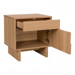 Κομοδίνο Jenfia pakoworld mdf σε φυσική απόχρωση 48x39x50 5εκ c553235