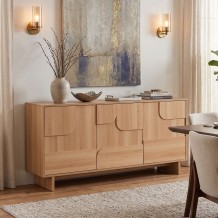 Μπουφές Jenfia pakoworld mdf σε φυσική απόχρωση 150x39x75 5εκ c553239