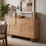 Μπουφές Jenfia pakoworld mdf σε φυσική απόχρωση 101 2x39x75 5εκ c553241