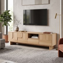 Έπιπλο τηλεόρασης Jenfia pakoworld mdf σε φυσική απόχρωση 180x39x45 5εκ c553244