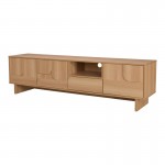 Έπιπλο τηλεόρασης Jenfia pakoworld mdf σε φυσική απόχρωση 180x39x45 5εκ c553244