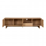 Έπιπλο τηλεόρασης Jenfia pakoworld mdf σε φυσική απόχρωση 180x39x45 5εκ c553244