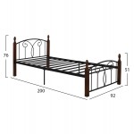 ΣΕΤ ΥΠΝΟΔΩΜΑΤΙΟΥ ΜΕ ΣΤΡΩΜΑ 3ΤΜΧ HM11217 RUBBERWOOD-ΜΕΤΑΛΛΟ c553250
