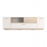 Σύνθετο σαλονιού Norda pakoworld κρεμ με oak 187x40x58 4εκ c553550