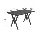 Τραπέζι Vertex pakoworld καρυδί με μαύρο μέταλλο 110x70x72εκ c553557