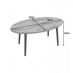 Τραπέζι σαλονιού Sartori pakoworld oak 90x45x43εκ c553561