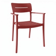 Πολυθρόνα Pilma pakoworld terracotta PP 57x54x82εκ c553686