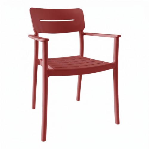 Πολυθρόνα Pilma pakoworld terracotta PP 57x54x82εκ c553686