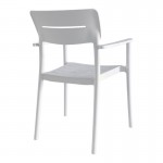 Πολυθρόνα Pilma pakoworld λευκό PP 57x54x82εκ c553692