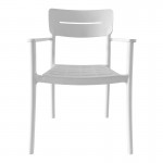 Πολυθρόνα Pilma pakoworld λευκό PP 57x54x82εκ c553692