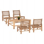 ΣΕΤ ΣΑΛΟΝΙΟΥ ΕΞ ΧΩΡΟΥ 5ΤΜΧ LONDER ΗΜ12180 ΞΥΛΟ ΤΕΑΚ-P E RATTAN-ΦΥΣΙΚΟ c553696