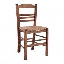 Καρέκλα επιλοχία καρυδί με ψάθα c55376