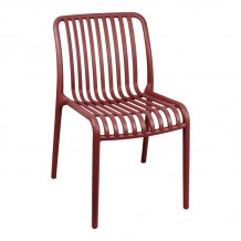 Καρέκλα Zoi pakoworld στοιβαζόμενη terracotta PP 42x58x79εκ c553863