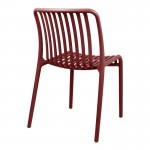 Καρέκλα Zoi pakoworld στοιβαζόμενη terracotta PP 42x58x79εκ c553863