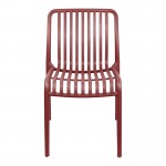 Καρέκλα Zoi pakoworld στοιβαζόμενη terracotta PP 42x58x79εκ c553863