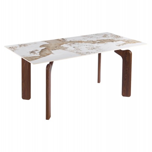 ΤΡΑΠΕΖΙ DALLE HM18479 01 MDF TOP ΟΨΗ ΜΑΡΜΑΡΟΥ-ΜΕΤΑΛ ΠΟΔΙΑ ΚΑΡΥΔΙ 180x90x76Υεκ c554392