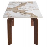 ΤΡΑΠΕΖΙ DALLE HM18479 01 MDF TOP ΟΨΗ ΜΑΡΜΑΡΟΥ-ΜΕΤΑΛ ΠΟΔΙΑ ΚΑΡΥΔΙ 180x90x76Υεκ c554392