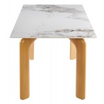 ΤΡΑΠΕΖΙ DALLE HM18479 02 MDF TOP ΟΨΗ ΜΑΡΜΑΡΟΥ-ΜΕΤΑΛ ΠΟΔΙΑ OΨΗ ΦΥΣΙΚΟΥ ΞΥΛΟΥ 180x90x76Υεκ c554393