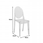 Καρέκλα Narova pakoworld διάφανο PC 40x45x92εκ SET 4τμχ c554570
