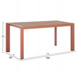 ΤΡΑΠΕΖΙ ΕΞΩΤ ΧΩΡΟΥ GOYA HM6059 08 ΑΛΟΥΜΙΝΙΟ ΣE TERRACOTTA POLYWOOD 160X80Χ75Υεκ c554748