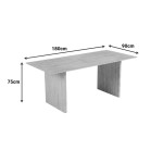 Τραπέζι Releno pakoworld sintered stone σε όψη τραβερτίνας 180x90x75εκ c555234