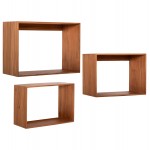 ΡΑΦΙΕΡΑ CHENGIS HM9830 3ΤΜΧ ΞΥΛΟ TEAK ΣΕ ΦΥΣΙΚΟ ΧΡΩΜΑ 60x20x38Υεκ c555248