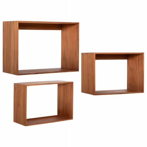 ΡΑΦΙΕΡΑ CHENGIS HM9830 3ΤΜΧ ΞΥΛΟ TEAK ΣΕ ΦΥΣΙΚΟ ΧΡΩΜΑ 60x20x38Υεκ c555248
