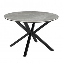 ΤΡΑΠΕΖΙ ΤΡΑΠΕΖΑΡΙΑΣ ΣΤΡΟΓΓΥΛΟ ERAGON HM18460 03 SINT STONE ΣΕ ΓΚΡΙ ΜΑΡΜΑΡΟ Φ120x75Υεκ c555373