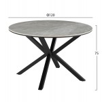 ΤΡΑΠΕΖΙ ΤΡΑΠΕΖΑΡΙΑΣ ΣΤΡΟΓΓΥΛΟ ERAGON HM18460 03 SINT STONE ΣΕ ΓΚΡΙ ΜΑΡΜΑΡΟ Φ120x75Υεκ c555373
