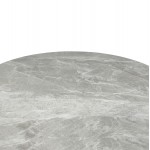 ΤΡΑΠΕΖΙ CHARM HM18465 03 SINTERED STONE ΣΕ ΓΚΡΙ ΜΑΡΜΑΡΟ--ΜΑΥΡΗ ΒΑΣΗ Φ120x75Υεκ c555374