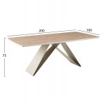 ΤΡΑΠΕΖΙ ΤΡΑΠΕΖΑΡΙΑΣ CATAN HM18464 04 SINTERED STONE TOP IN TRAVERTINE 200x100x75Υεκ c555375