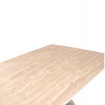 ΤΡΑΠΕΖΙ ΤΡΑΠΕΖΑΡΙΑΣ CATAN HM18464 04 SINTERED STONE TOP IN TRAVERTINE 200x100x75Υεκ c555375