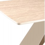 ΤΡΑΠΕΖΙ ΤΡΑΠΕΖΑΡΙΑΣ CATAN HM18464 04 SINTERED STONE TOP IN TRAVERTINE 200x100x75Υεκ c555375