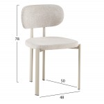 ΚΑΡΕΚΛΑ ΤΡΑΠΕΖΑΡΙΑΣ VENDER HM18461 04 ΜΠΕΖ ΥΦΑΣΜΑ-ΜΠΕΖ ΜΕΤΑΛ ΠΟΔΙΑ 48x50x78Υεκ SET 4τμχ c555614