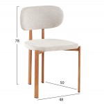 ΚΑΡΕΚΛΑ ΤΡΑΠΕΖΑΡΙΑΣ VENDER HM18461 05 ΜΠΕΖ ΥΦΑΣΜΑ-ΜΕΤΑΛ ΠΟΔΙΑ ΦΥΣΙΚΟ 48x50x78Υεκ SET 4τμχ c555616
