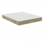 Κρεβάτι με στρώμα Mago-Nemesis pakoworld ύφασμα εκρου 160x200εκ c555730